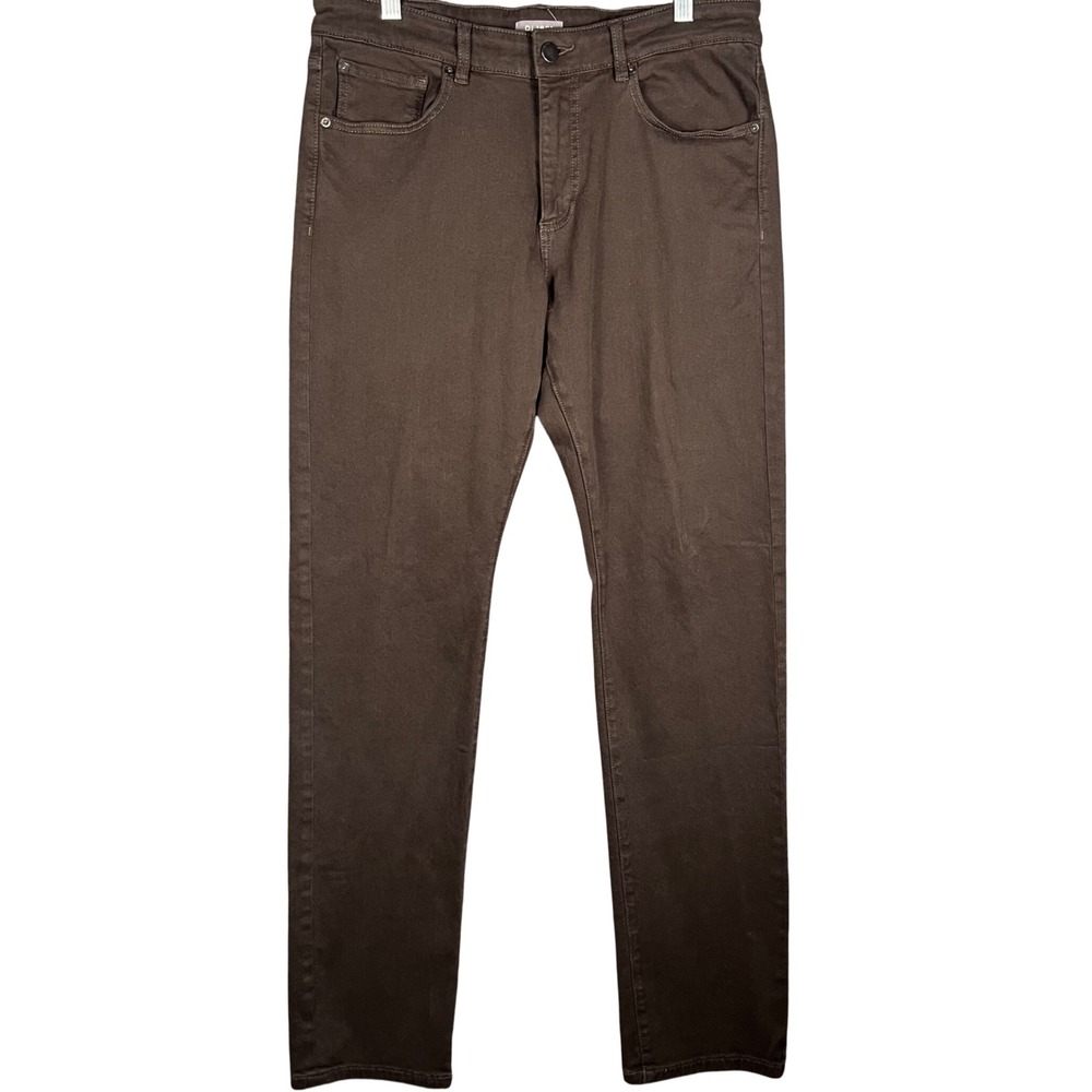 DL1961 Russell Slim Straight Mens 34 Brown DL Ultimate‎ Stretch Chino Pants